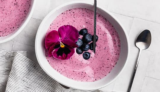 Batido de Arándanos en Bowl